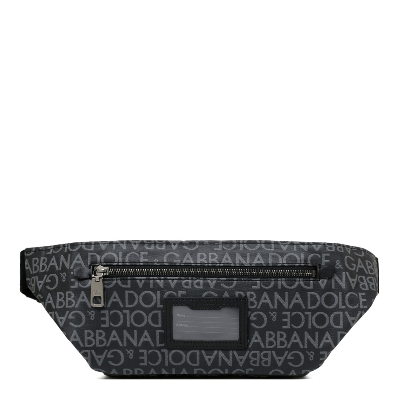 DOLCE  GABBANA 그레이 로고 벨트 백